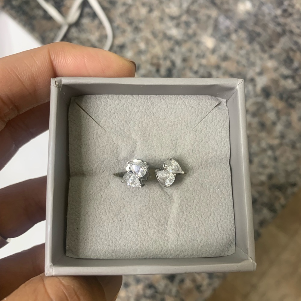 Bundle of 3 cubic zirconia sterling silver studs